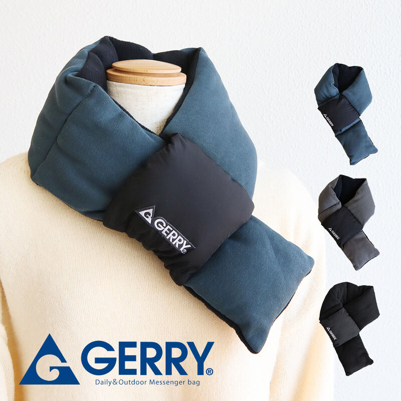 ジェリー マフラー 厚手 ストール ネックウォーマー 秋冬 防寒 あったか グレー ブラック スエット差し込みマフラー gerry m1122