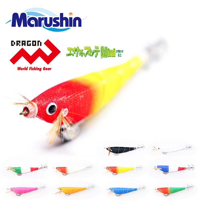 マルシン スッテ エサ巻スッテMINI 約2.5号 イカメタル 光る 夜光 グロー ケイムラ 蓄光 ルアー 釣り イカ釣り アオリイカ コウイカ