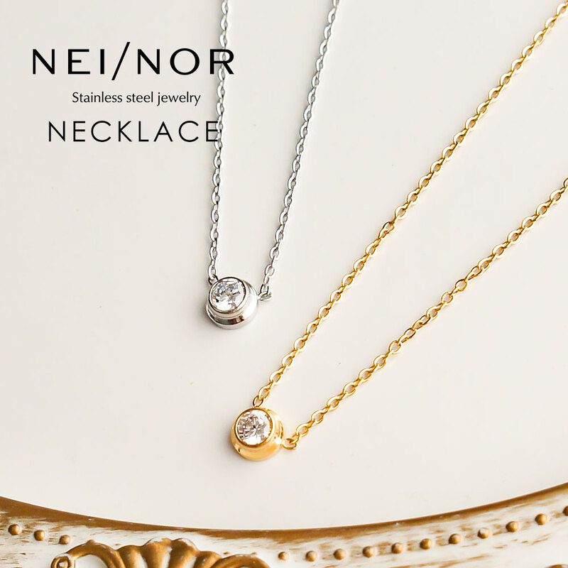 Nei/nor ネックレス 首飾り お肌に優しい サージカルステンレス 変色 錆 傷に強い 丈夫 ファッションアクサリー ネイナー NnNE-0072