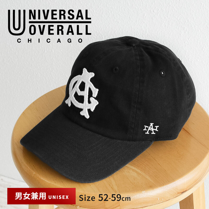 ユニバーサルオーバーオール アメリカンニードル スペシャルコラボキャップ 帽子 ロゴ uv 日除け アウトドア 黒 ブラック アメカジ dw1421