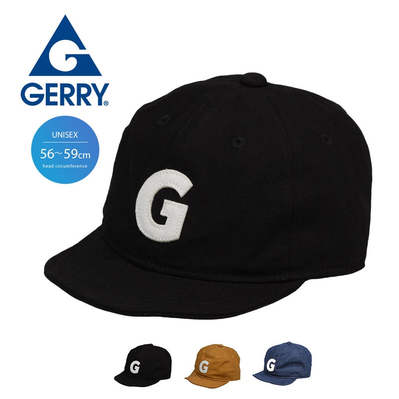 gerry キャップ メンズ レディース 深め 帽子 春夏 ベースボールキャップ ジェリー 黒 ブラック 白 紫外線対策 アウトドア 37adge-004
