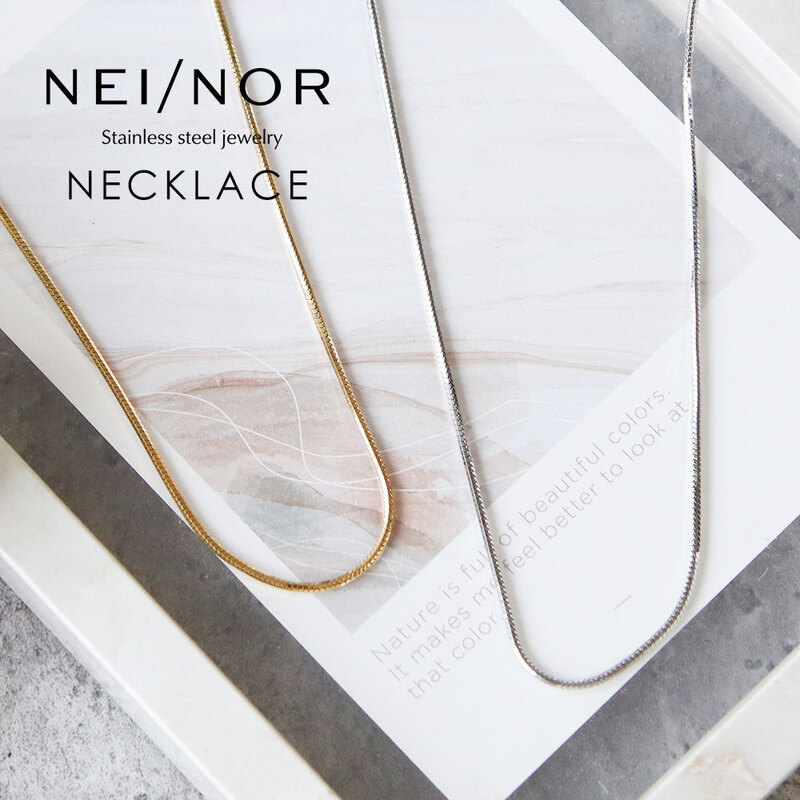Nei/nor ネックレス 首飾り お肌に優しい サージカルステンレス 変色 錆 傷に強い 丈夫 ファッションアクサリー ネイナー NnNE-0092