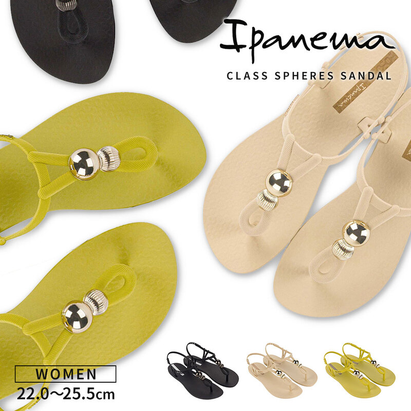 ビーチサンダル イパネマ レディース PVC トングサンダル ストラップ バックストラップ ビーサン 黒 ブラック ベージュ Ipanema CLASS SPHERES SANDAL