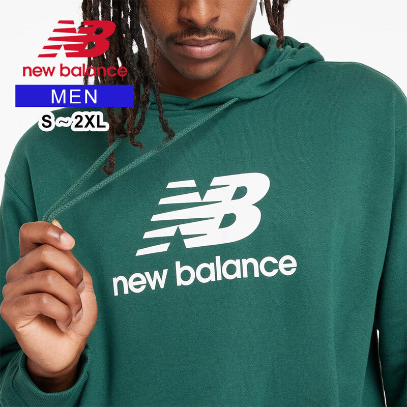 ニューバランス スウェット メンズ トップス パーカー トレーナー フーディ― ロゴ スウェットクルー グリーン NEW BALANCE MT41501
