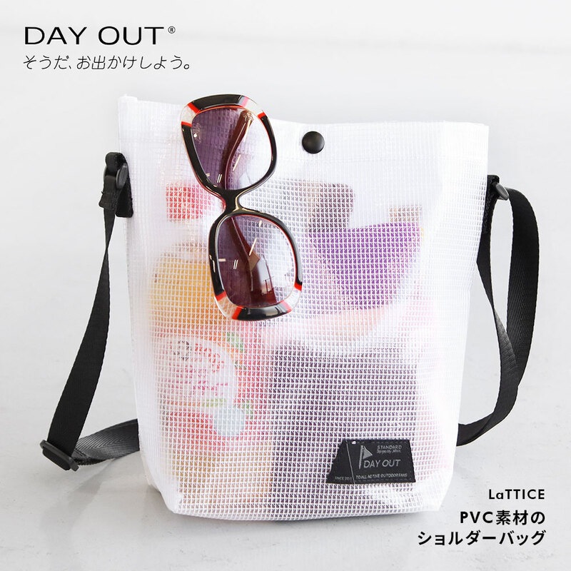 ショルダーバッグ クリア ビーチ 斜めがけバッグ 鞄 小さめ 軽量 PVC 内ポケット 防水 透明 海 プール アウトドア 白 ホワイト DO-035