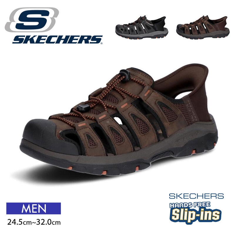 スケッチャーズ サンダル メンズ スリップインズ RF トレスメン ノーヴィック ユニセックス ブラック 黒 ブラウン skechers 205187