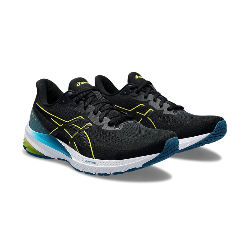アシックス メンズ スニーカー 運動靴 シューズ ジョギング ジムトラック ランニング GT-1000 12 1011B631 ブラック asics