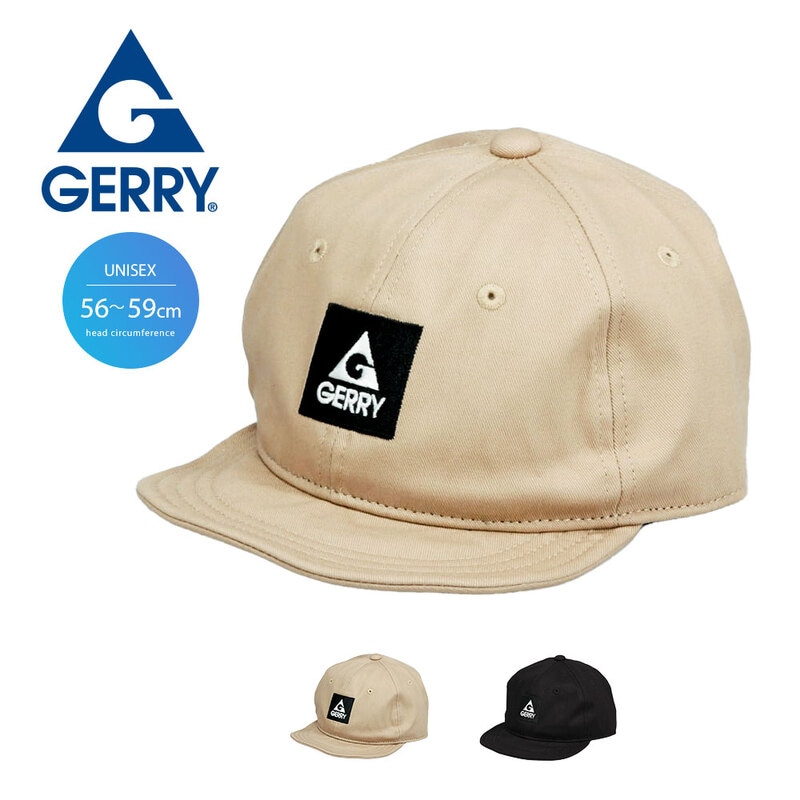 gerry キャップ メンズ 帽子 レディース 春 夏 ショートバイザー ローキャップ ジェリー 黒 ブラック ベージュ 37almg-181
