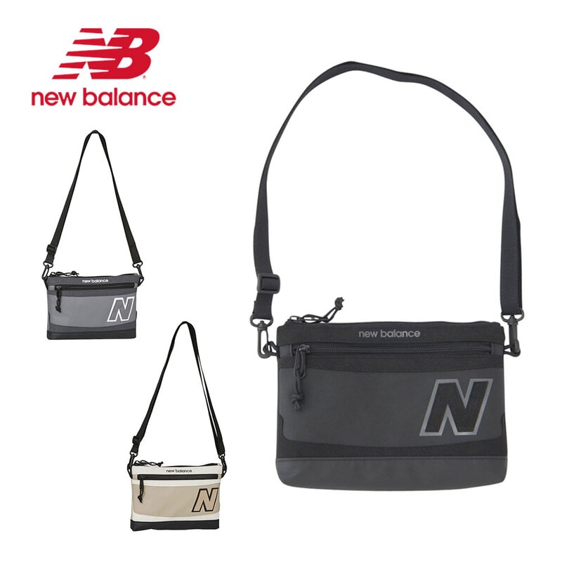 ニューバランス ショルダーバッグ メンズ レディース 小さめ 黒 ベージュ グレー レガシーショルダーバッグ New Balance LAB23106