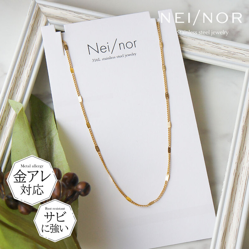 Nei/nor ネックレス 首飾り お肌に優しい サージカルステンレス 変色 錆 傷に強い 丈夫 ファッションアクサリー ネイナー nnne-0107