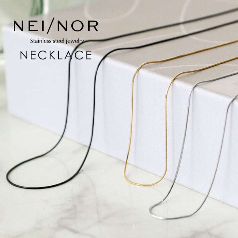 Nei/nor ネックレス 首飾り お肌に優しい サージカルステンレス 変色 錆 傷に強い 丈夫 ファッションアクサリー ネイナー NnNE-0093