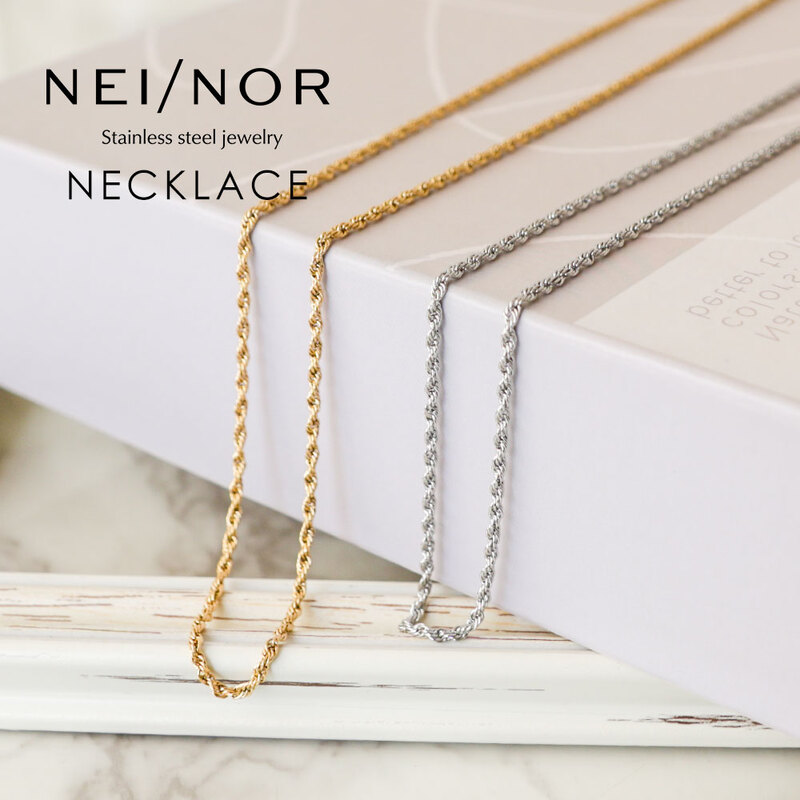 Nei/nor ネックレス 首飾り お肌に優しい サージカルステンレス 変色 錆 傷に強い 丈夫 ファッションアクサリー ネイナー NnNE-0094