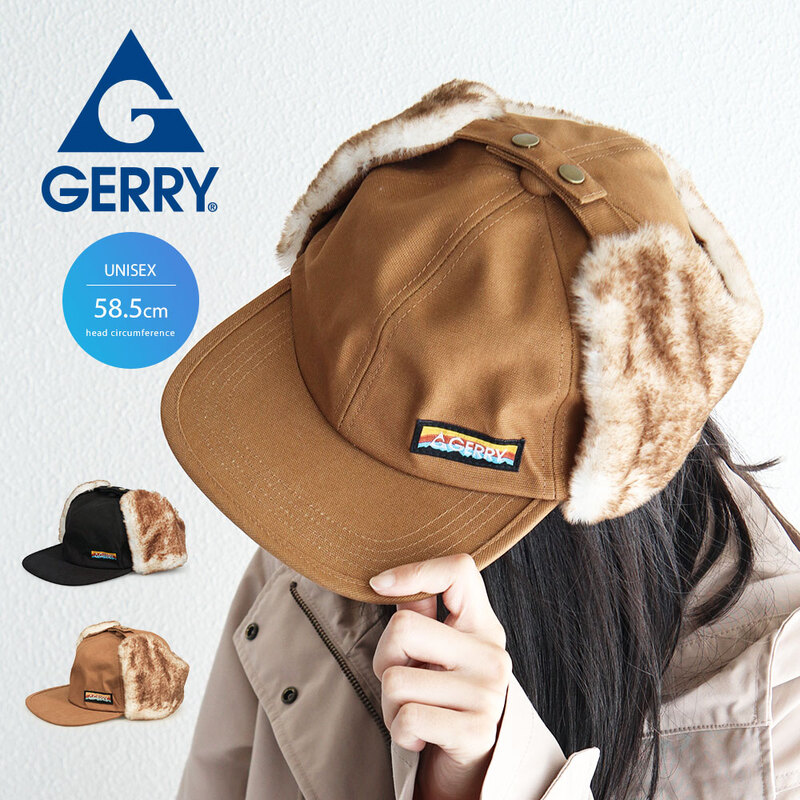gerry キャップ メンズ ブランド 帽子 レディース おしゃれユニセックス 男女兼用 アウトドア 防寒 耳あて つば付き パイロット フライト 37adge-002 ジェリー