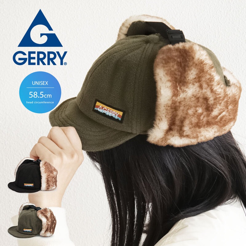 gerry キャップ メンズ ブランド 帽子 レディース おしゃれユニセックス 男女兼用 アウトドア 防寒 あったか つば付き パイロット フライト 37adge-003 ジェリー