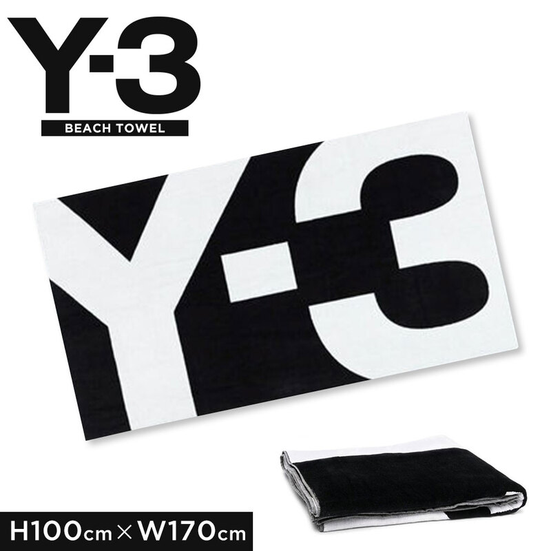 ワイスリー y-3 タオル 大判 HD3306 大きめ ロゴ スポーツ 海 キャンプ 黒 ブラック ヨウジヤマモト Y-3 アディダス adidas