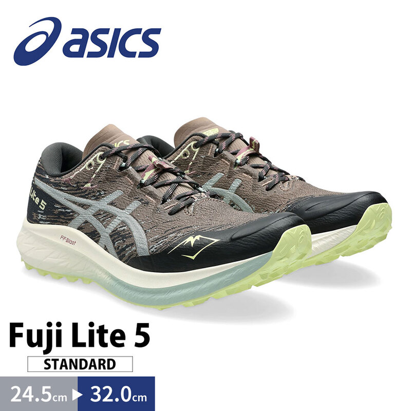 アシックス トレイルランニングシューズ メンズ 陸上 ジョギング 靴 山 グレー Fuji Lite 5 1011B889 asics