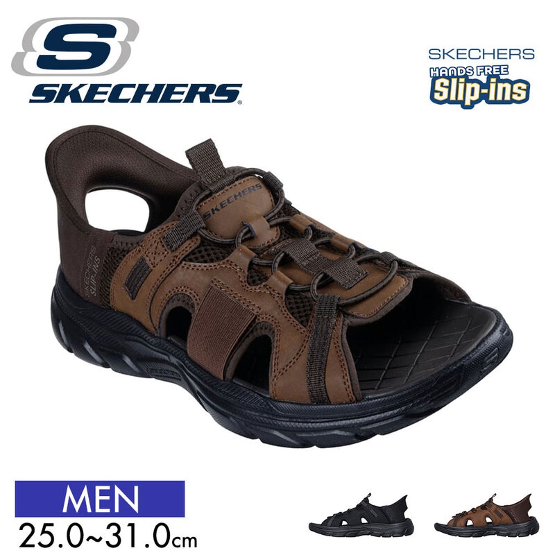 スケッチャーズ 靴 シューズ サンダル ブラック ブラウン REVOLTED SS-MERRICK Slip-ins 205181 SKECHERS