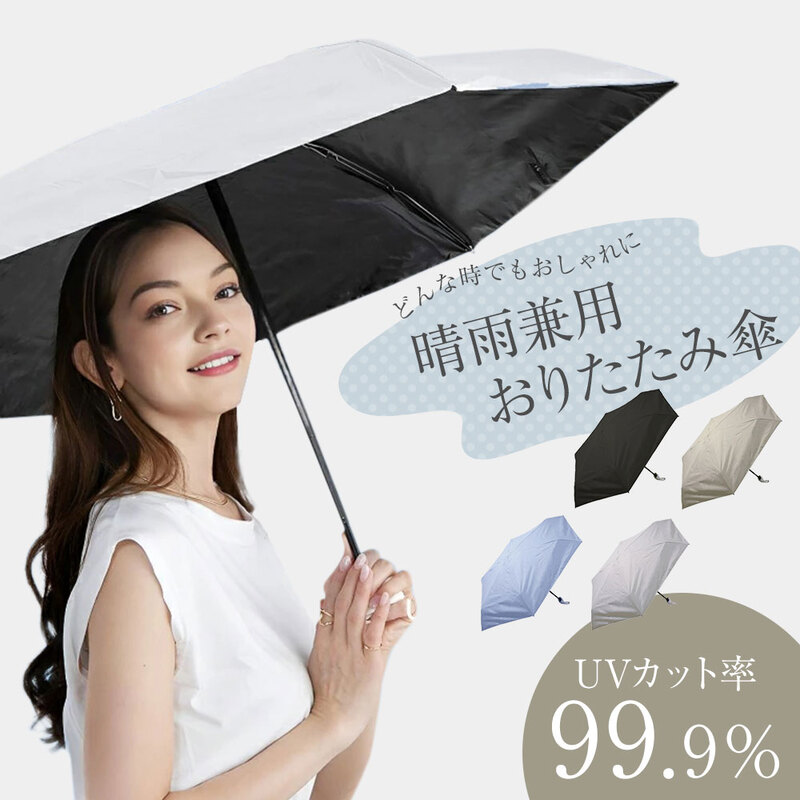 傘 折りたたみ 晴雨兼用 軽い レディース uvカット 紫外線 レイングッズ 雨具 シンプル おしゃれ 日傘 黒  コンパクト inf-28