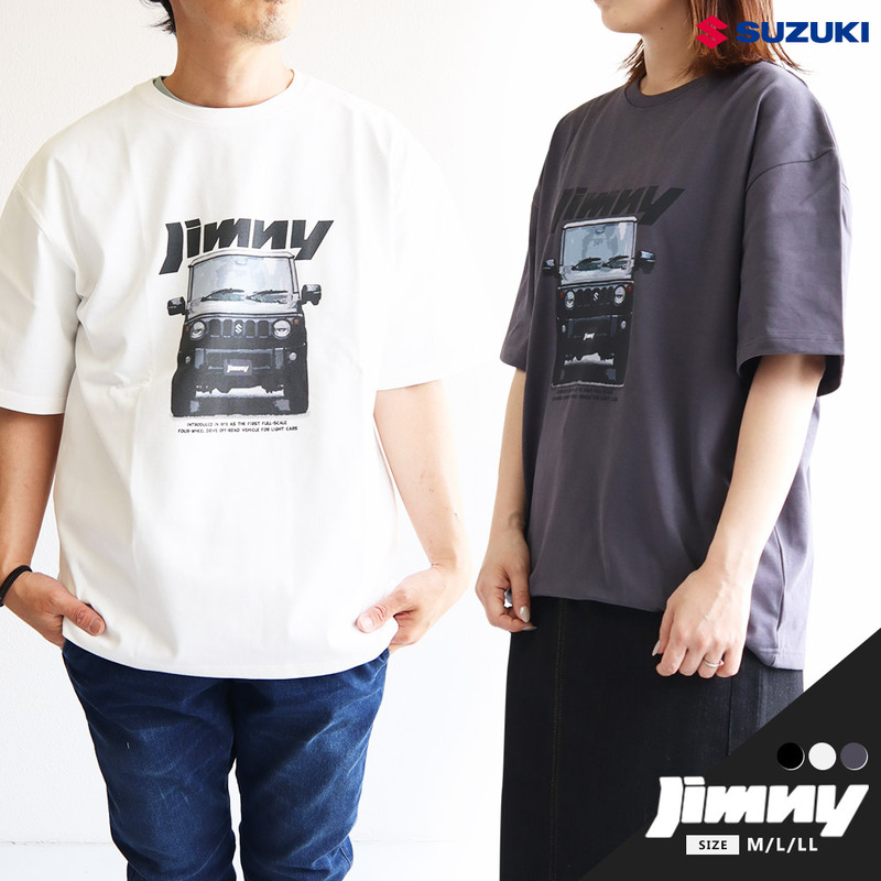オンワークス tシャツ メンズ 半袖 丸首 おしゃれ カジュアル スズキ ジムニー 白 黒 ホワイト ブラックON WORKS  046060
