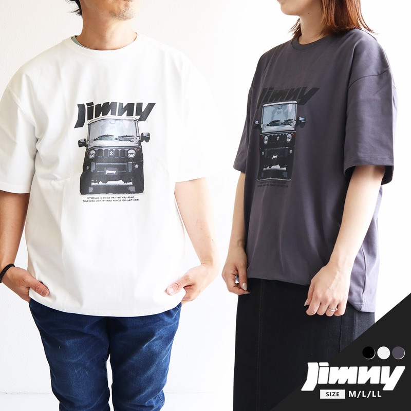 オンワークス tシャツ メンズ 半袖 丸首 おしゃれ カジュアル ジムニー 白 黒 ホワイト ブラック ON WORKS  046060