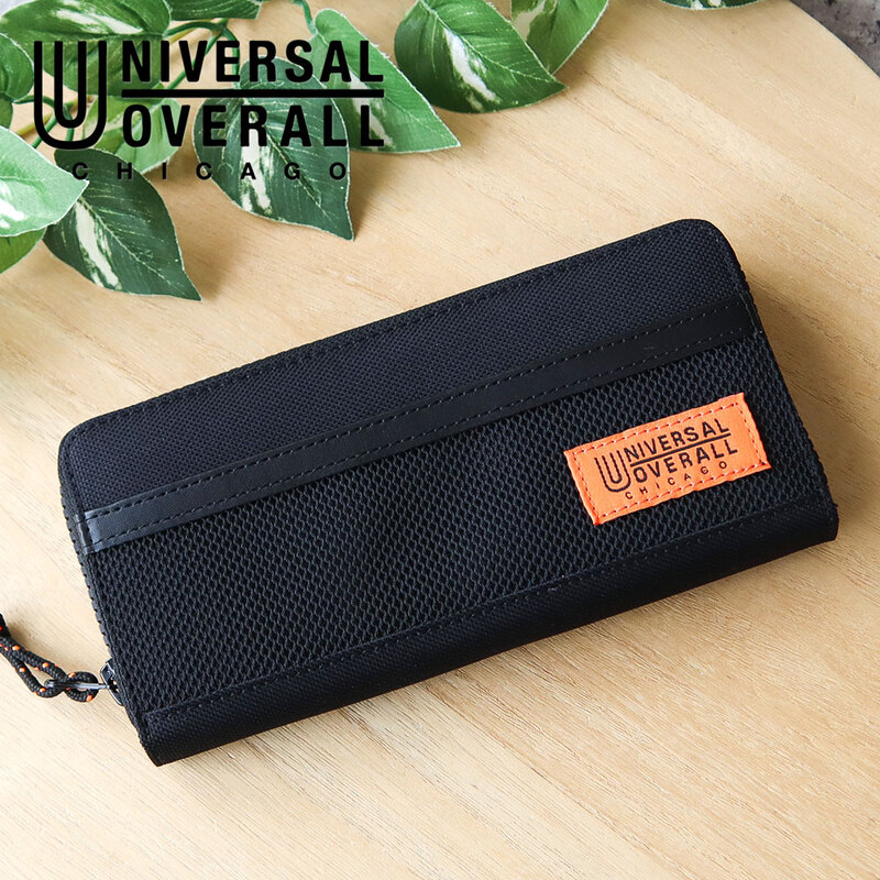 ユニバーサルオーバーオール 長財布 軽量 カード メンズ レディース おしゃれ 黒 ブラック UNIVERSAL OVERALL uv510qg