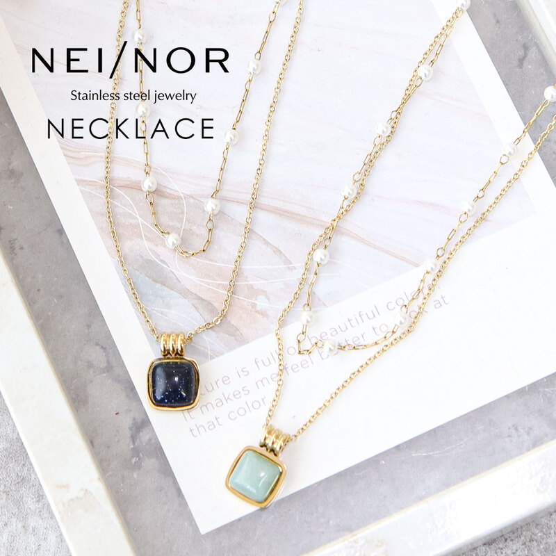 Nei/nor ネックレス 首飾り お肌に優しい サージカルステンレス 変色 錆 傷に強い 丈夫 ファッションアクサリー ネイナー nnne-0086