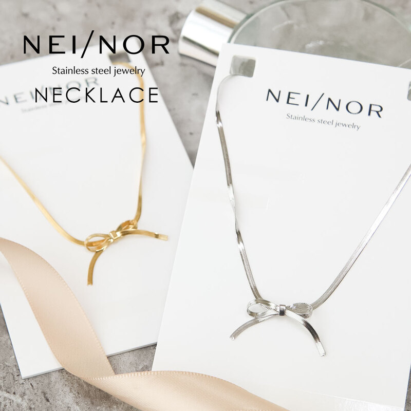 Nei/nor ネックレス 首飾り お肌に優しい サージカルステンレス 変色 錆 傷に強い 丈夫 ファッションアクサリー ネイナー nnne-0090