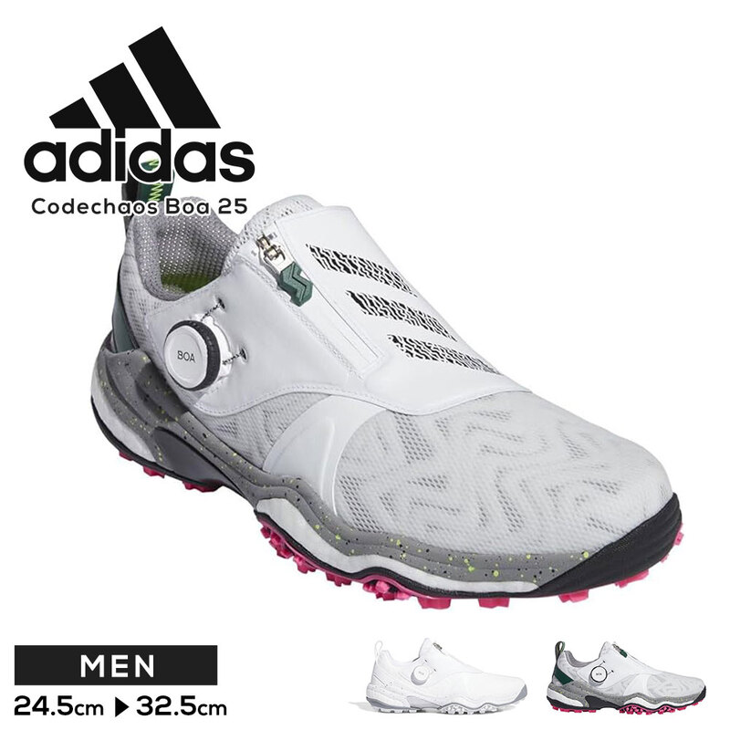 アディダス ゴルフシューズ 防水 スパイクレス 靴 グリップ スニーカー adidas コードカオスボア Codechaos Boa 25 NKZ93