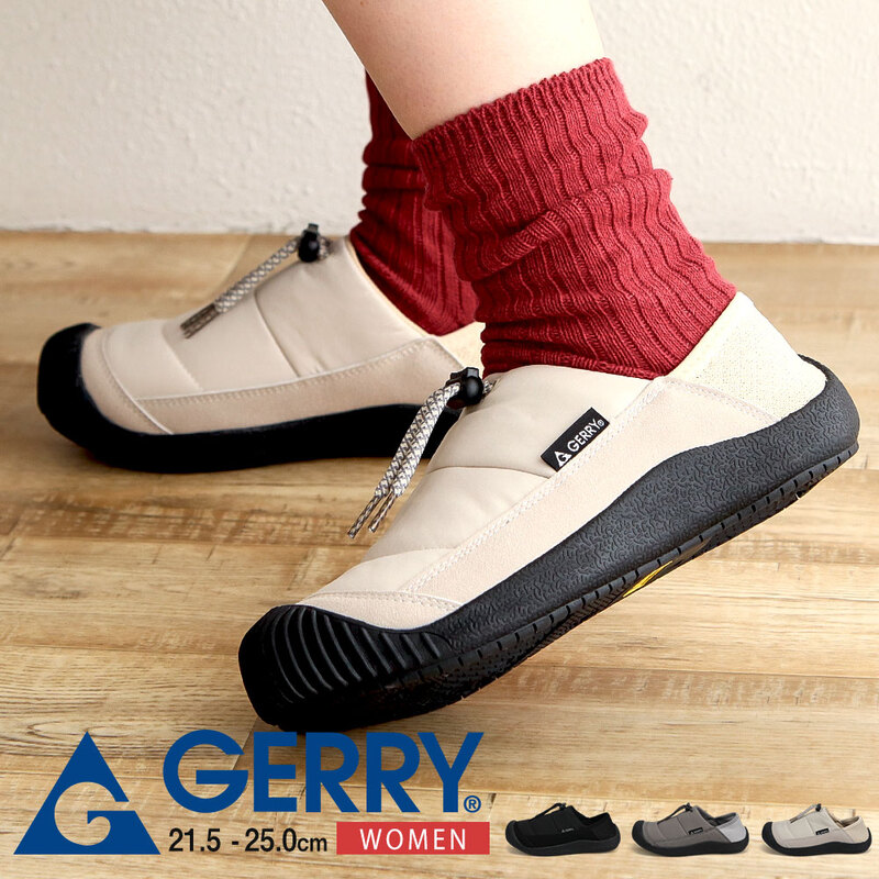 ジェリー モック シューズ レディース サボ クロッグ キャンプ アウトドア あったか 軽い 靴 黒 ブラック グレー ベージュ gerry 5593