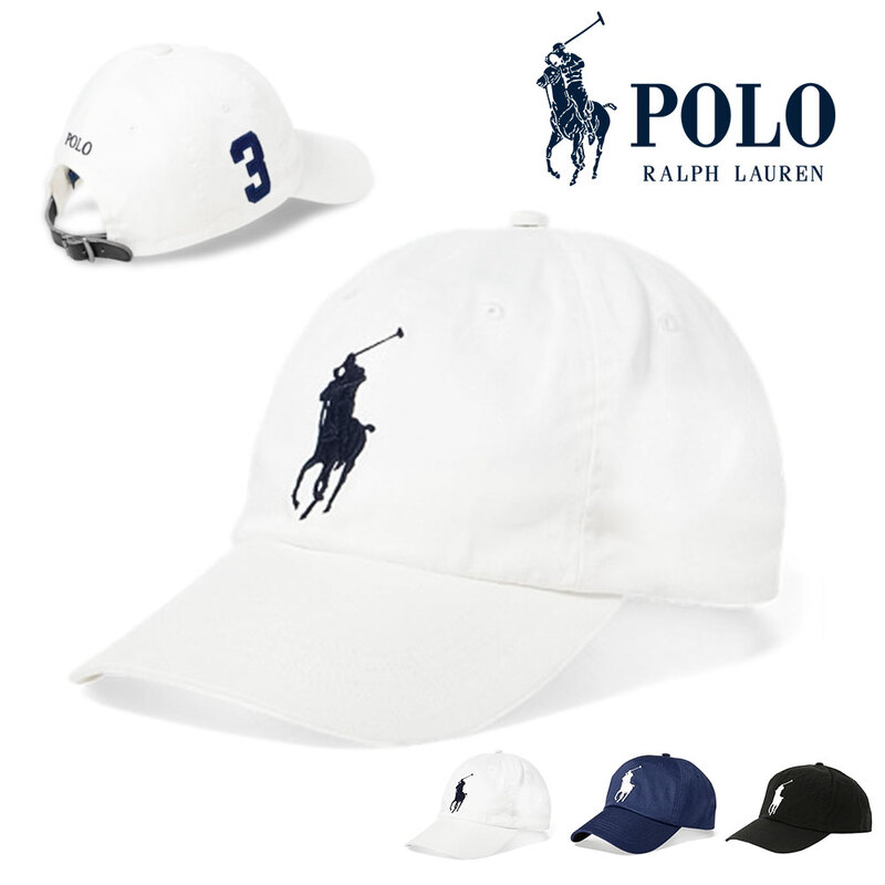 キャップ 男女兼用 アジャスター ロゴ 帽子 POLO RALPH LAUREN ポロラルフローレン 黒 白 ホワイト ネイビー 710673584