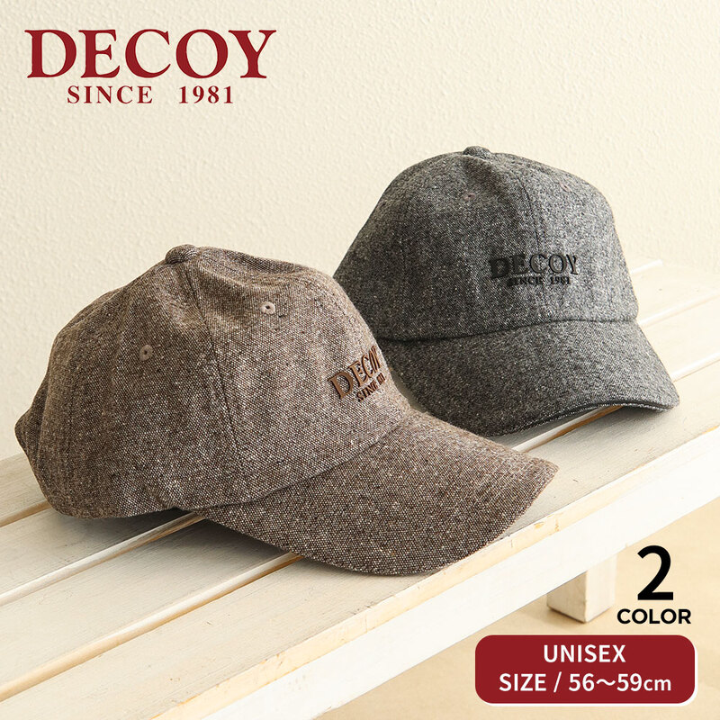 デコイ キャップ 帽子 メンズ レディース 日除け ブランド ワンポイント カーブドバイザー  黒 ブラック ブラウン DECOY 2010152