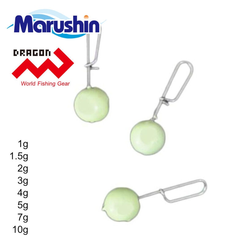 マルシン シンカー アジャストシンカー夜光 グロー 1g 1.5g 2g 3g 4g 5g 7g 10g 仕掛け フライマテリアル