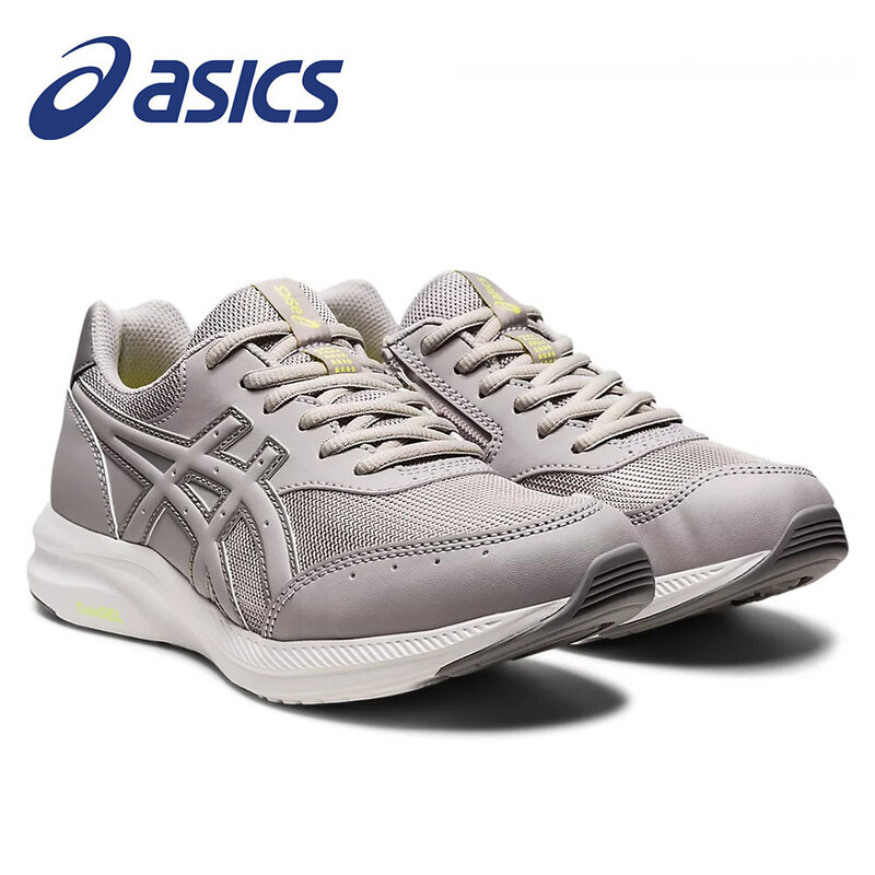 アシックス GEL-FUNWALKER W054 レディース 3E 幅広 ウォーキングシューズ 軽量 ファスナー ライトグレー ネイビー 1292A054