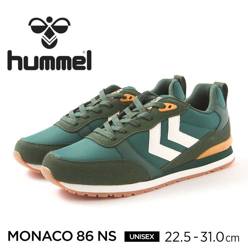 ヒュンメル MONACO 86 NS スニーカー メンズ レディース ローカット 軽量 靴 シューズ ブルー hummel hm221427