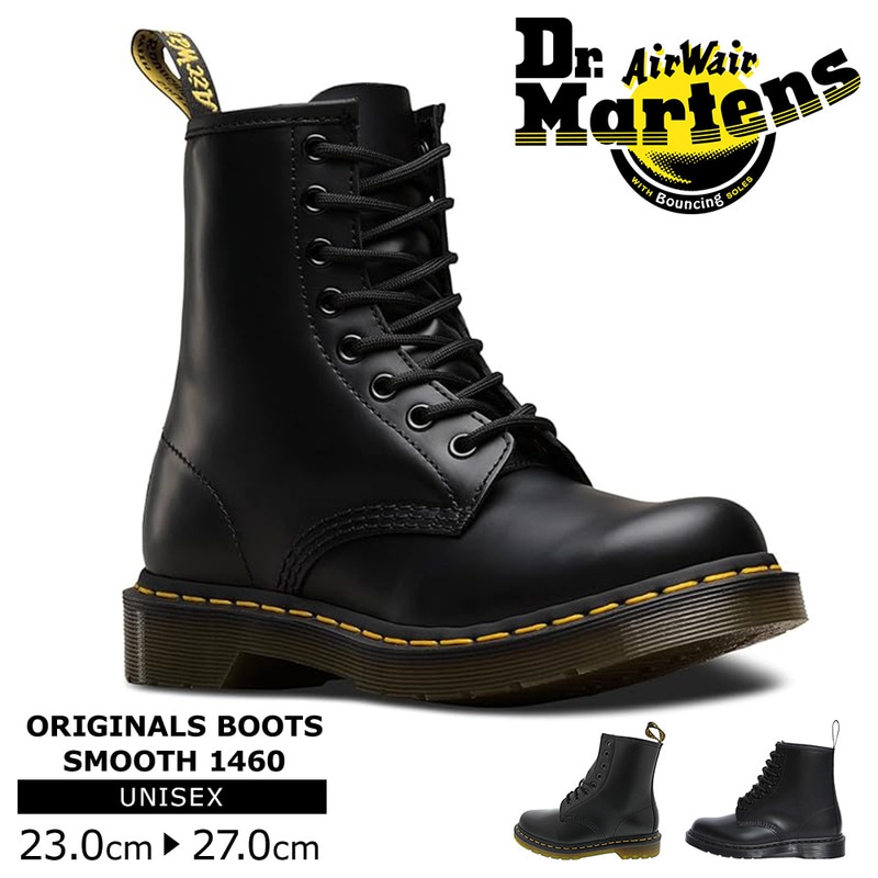 ドクターマーチン 1460 8ホール Dr.Martens エイトホールブーツ 本革 イエローステッチ ORIGINALS BOOTS SMOOTH