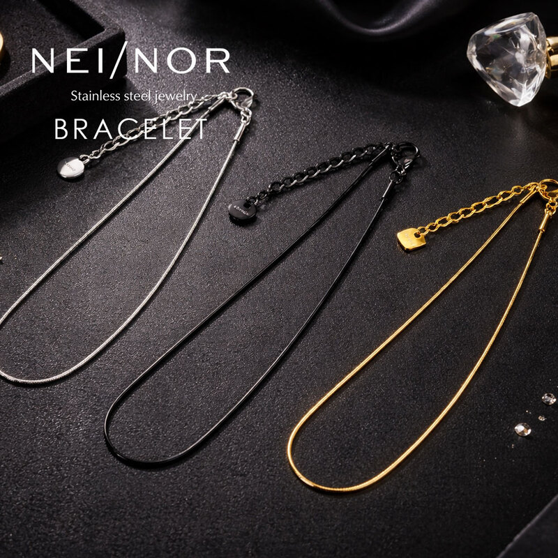 Nei/nor（ネイナー）Nei/nor ブレスレット 腕輪 アンクレット お肌に優しい つけっぱなしok サージカルステンレス 316L 変色 錆 傷に強い 低アレルギー アクセサリー 0041