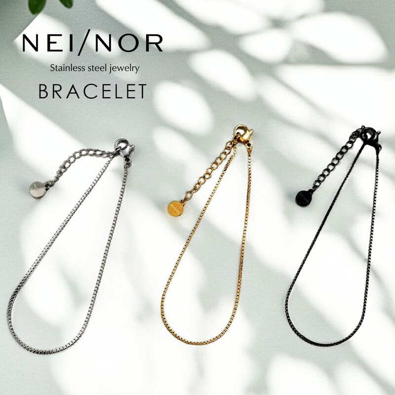 Nei/nor（ネイナー）Nei/nor ブレスレット 腕輪 アンクレット お肌に優しい つけっぱなしok サージカルステンレス 316L 変色 錆 傷に強い 低アレルギー アクセサリー 0045