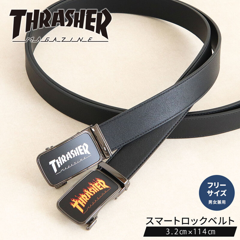 スラッシャー ベルト メンズ カジュアル ロゴ ストリート シンプル ユニセックス 男女兼用 通勤 通学 THRASHER THR-024