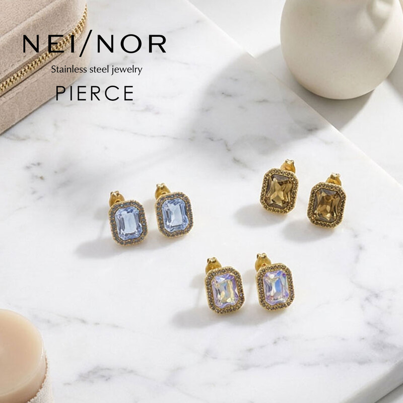 Nei/nor ピアス アレルギー対応 つけっぱなし OK  サージカルステンレス メンズ レディース セカンドピアス アクセサリー ゴールド 0130