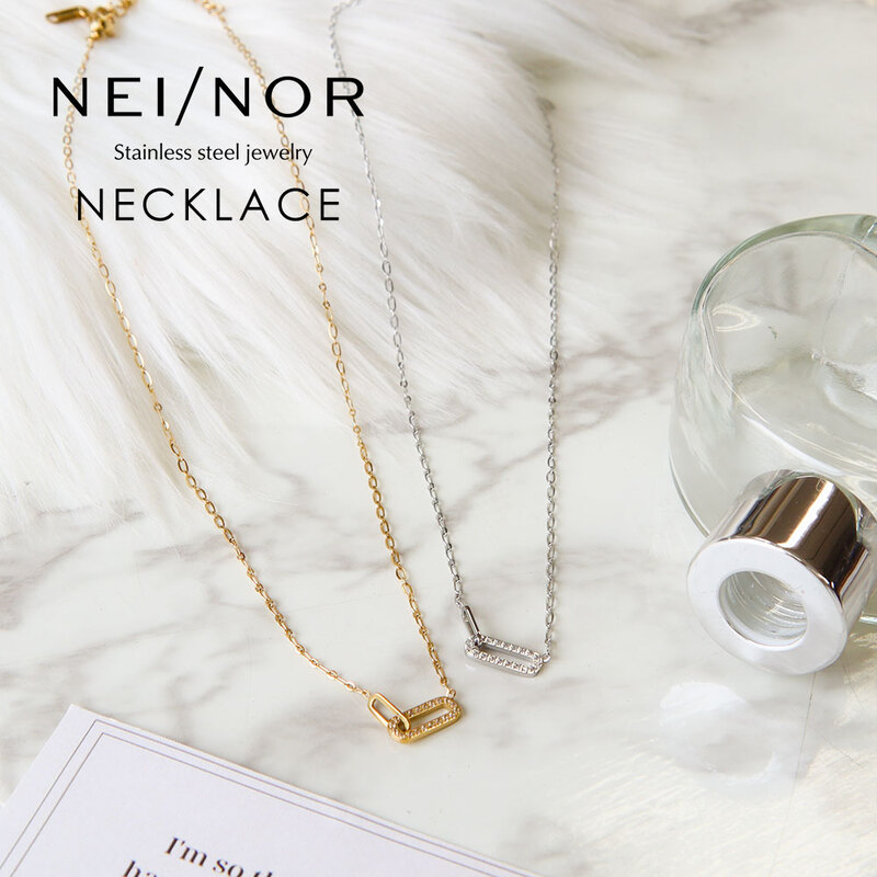 Nei/nor ネイナー ネックレス レディース サージカルステンレス316L つけっぱなしOK 金属アレルギー対応 チェーン ゴールド シルバー 0146