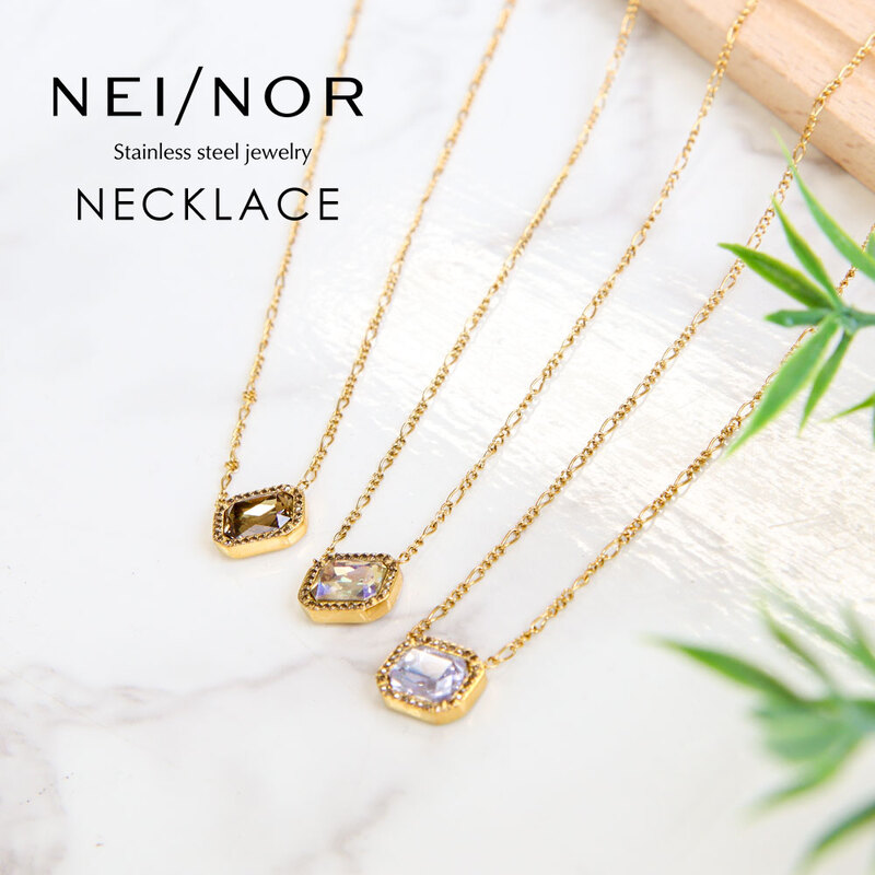 Nei/nor ネイナー ネックレス レディース サージカルステンレス316L つけっぱなしOK 金属アレルギー対応 チェーン ゴールド シルバー 0126