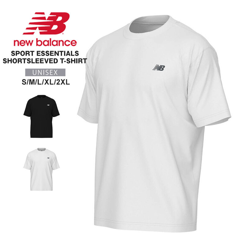 ニューバランス 半袖 tシャツ クルーネック 丸首 new balance スポーツ エッセンシャル ショートスリーブ T シャツ 黒 MT41509