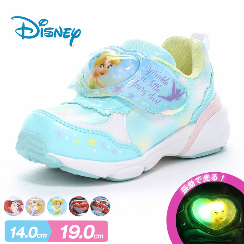 ムーンスター 光る靴 キッズ キャラクター スニーカー 子供靴 抗菌 防臭 面ファスナー LED 赤 シューズ moonstar DN C1376LE