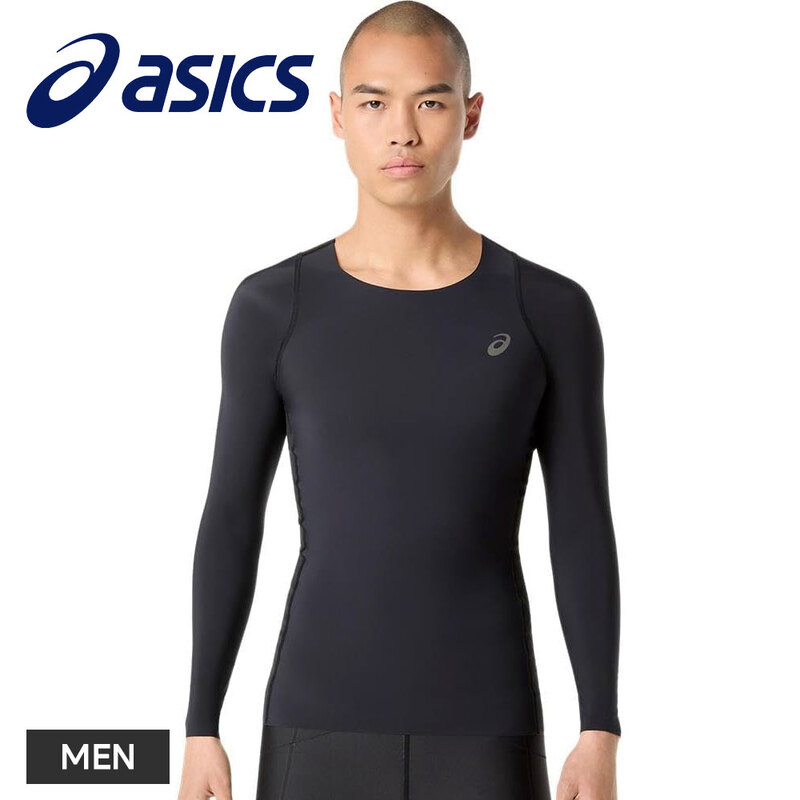 アシックス 長袖 インナーシャツ MOTION MUSCLE SUPPORT 吸汗速乾 ストレッチ シームレス メンズ スポーツ トレーニング asics スタビリティ 2011d269