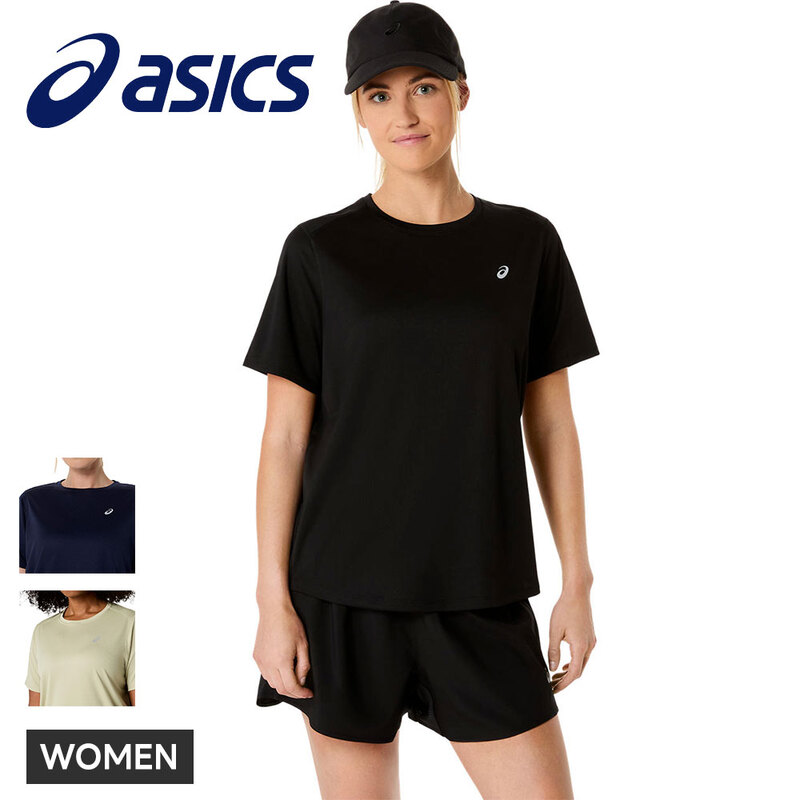 アシックス ランニングシャツ Tシャツ レディース 半袖 スポーツ ウェア 吸汗速乾 ショートスリーブ 軽量 asics ランニング ドライ 半袖シャツ 2012d144