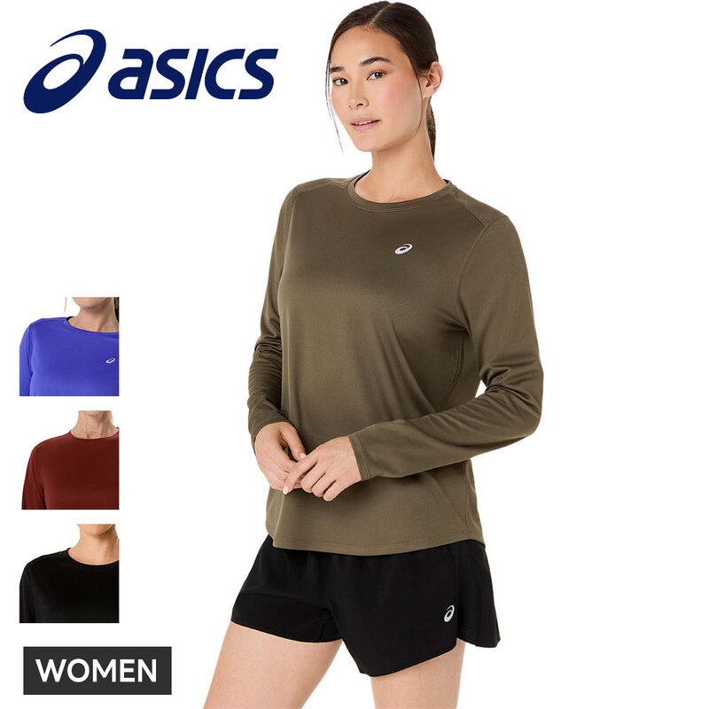 アシックス ランニングシャツ 長袖シャツ レディース ドライ 吸汗速乾 スポーツ ロンT ロングスリーブ Tシャツ asics ランニングドライ長袖シャツ 2012d149