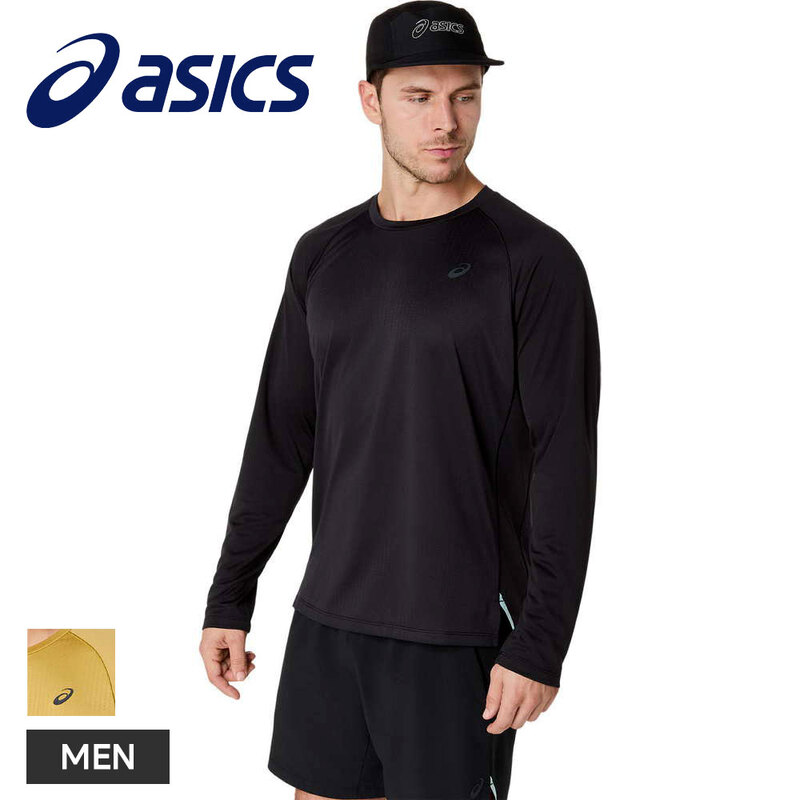 アシックス Tシャツ メンズ ロンt 吸汗速乾 長袖 ジャガード シャツ ドライ スポーツ トレーニング 練習着 asics ACTIBREEZE ジャカードナガソデシャツ 2031f120