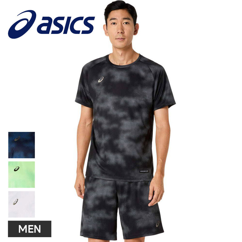アシックス Tシャツ メンズ 半袖 ショート 吸汗速乾 トレーニングウェア トップス asics ドライグラフィックショートスリーブシャツ 2033c038