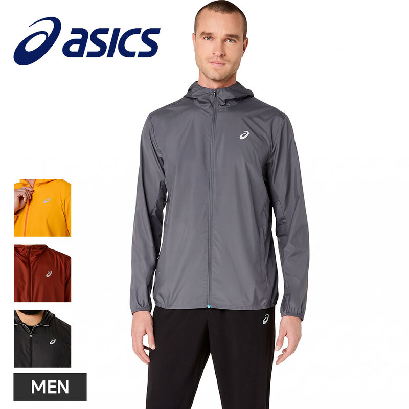 アシックス ウィンドブレーカー 撥水 吸汗速乾 フード付き ランニング ジョギング マラソン スポーツ トレーニング asics ランニングドライジャケット 2011d235