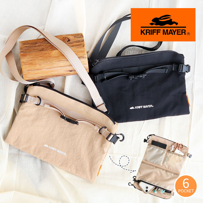 クリフメイヤー サコッシュ 軽量 メンズ レディース 小さめ コンパクト 斜めがけ 肩掛け 男女兼用 ショルダーバッグ 黒 ブラック ベージュ KRIFF MAYER R2343